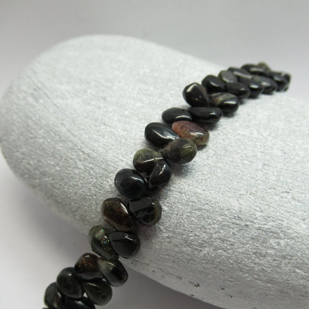Black Tourmaline drop bracelet